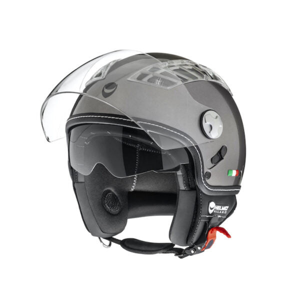 Turbine Metallic Grey Casco Jet Helmo Milano - 1