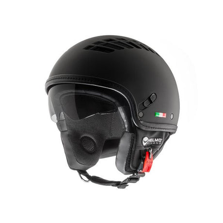 Viacolvento Rubber Black Casco Jet Helmo Milano - 1