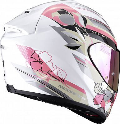 Exo-1400 Gaia Bianco Perla Rosa Casco Integrale Scorpion - 2