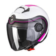 Exo-city Roll Bianco Perla Rosa Casco Jet Scorpion - 1