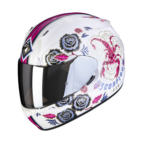 Exo-390 Chica Ii Bianco Rosa Casco Integrale Scorpion - 1