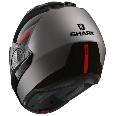 Evo Gt Sean Mat Antracite Black Red Casco Convertibile Shark - 2