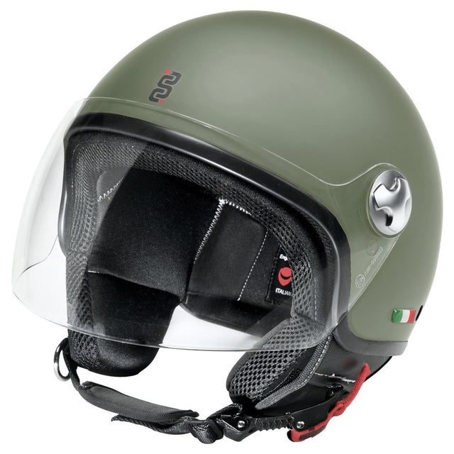 Soffio Matt Green Casco Jet Oj - 1