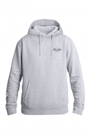 Hoodie Jd Lettering Grey Felpa con Cappuccio John Doe - 1