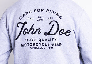 Hoodie Jd Lettering Grey Felpa con Cappuccio John Doe - 3