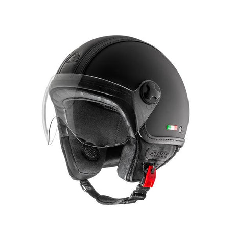 Pelledura Nero 1 Visiera Casco Jet Helmo Milano - 1