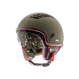 Viacolvento Rubber Green Casco Demi-jet Traforato Helmo Milano - 1