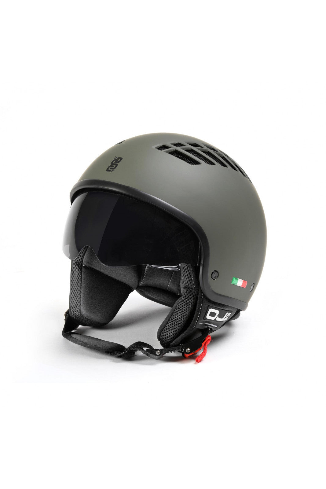 Vento Matt Green Casco Jet Areato Oj - 1