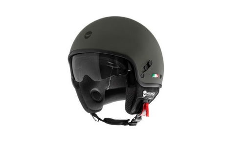 Puro Slider Rubber Green Casco Jet Helmo Milano - 1