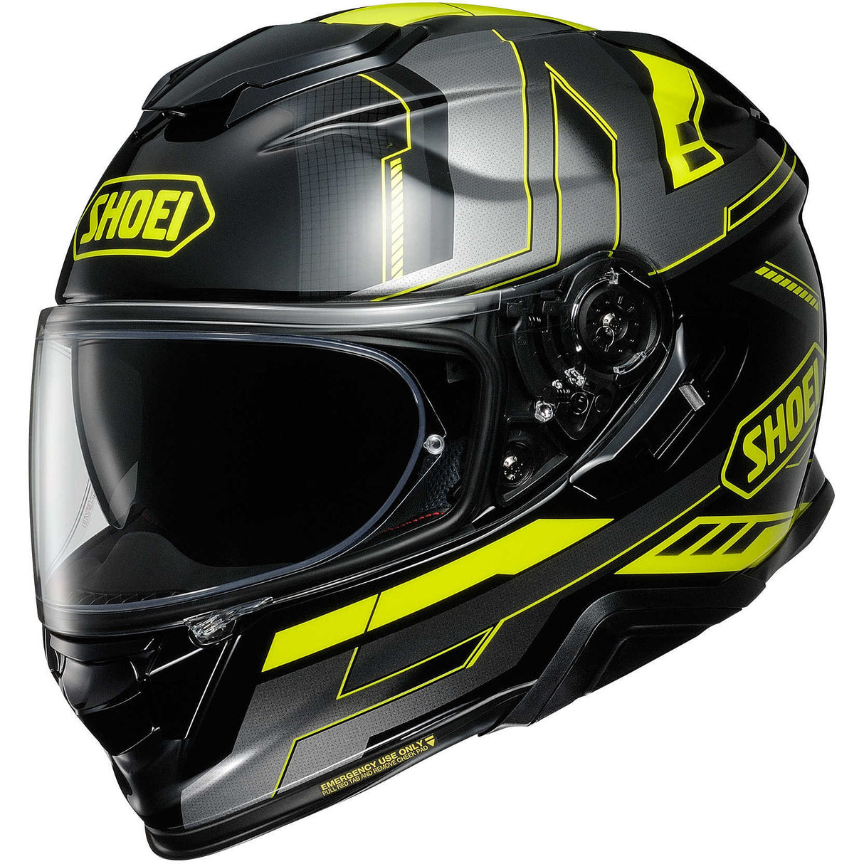 Gt-air Ii Aperture Nero Giallo Fluo Casco Integrale Touring Shoei - 1