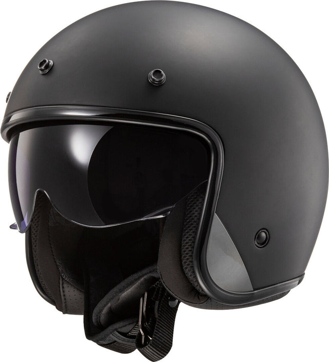 Of601 Bob Solid Matt Black Casco Jet Ls2 - 1