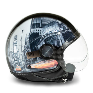 Casco Jet Mm New York Visiera Elicotterista Indipendent - 1