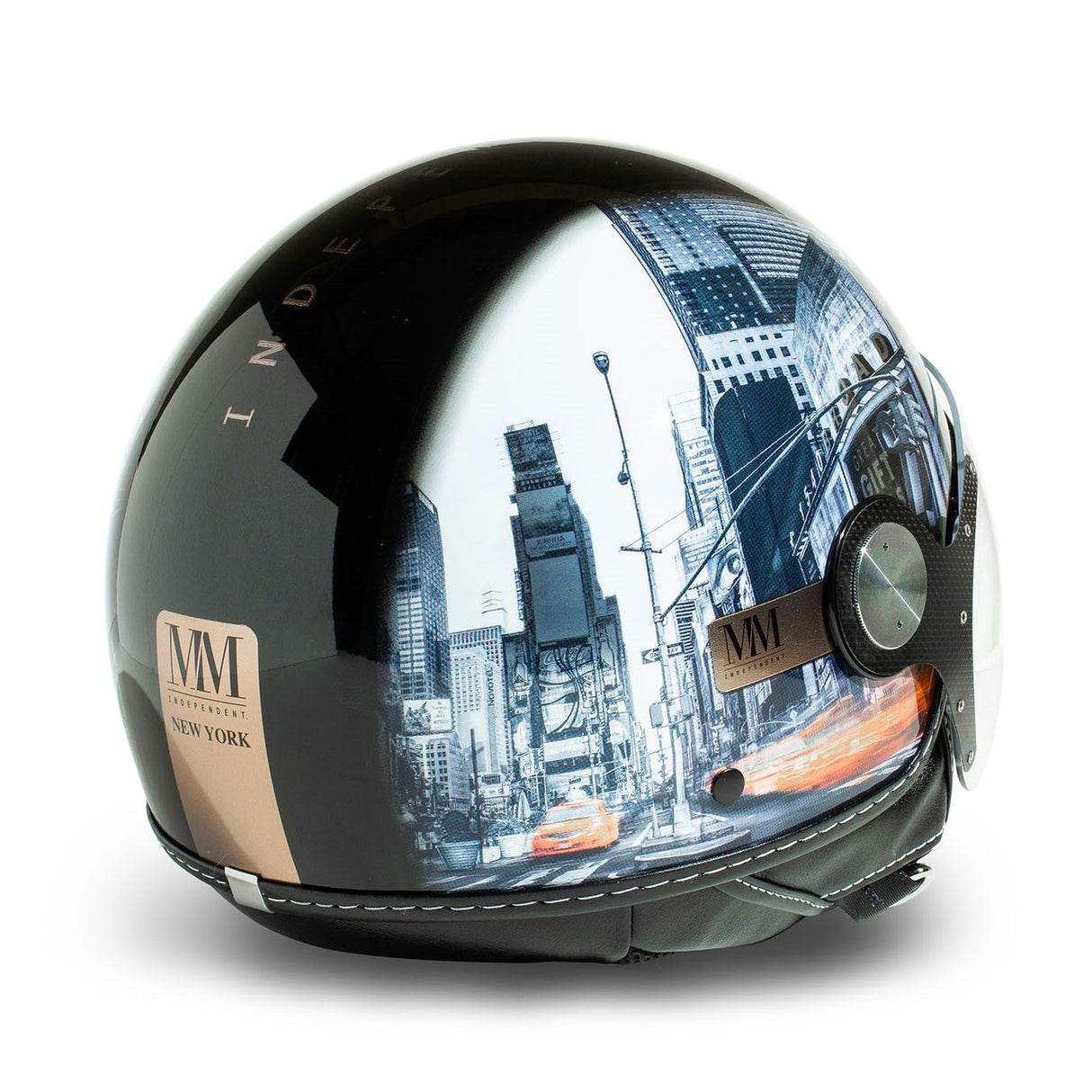 Casco Jet Mm New York Visiera Elicotterista Indipendent - 4