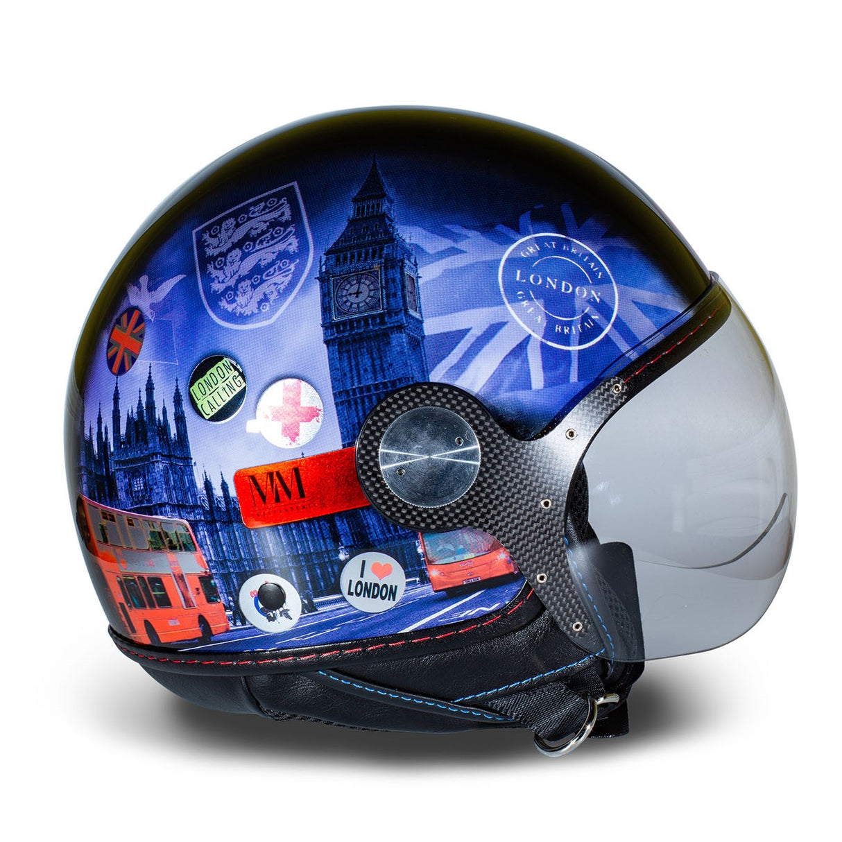 Casco Jet Mm London Visiera Elicotterista Indipendent - 1