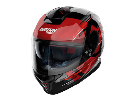 N80-8 Meteor Nero Rosso Casco Integrale - 1