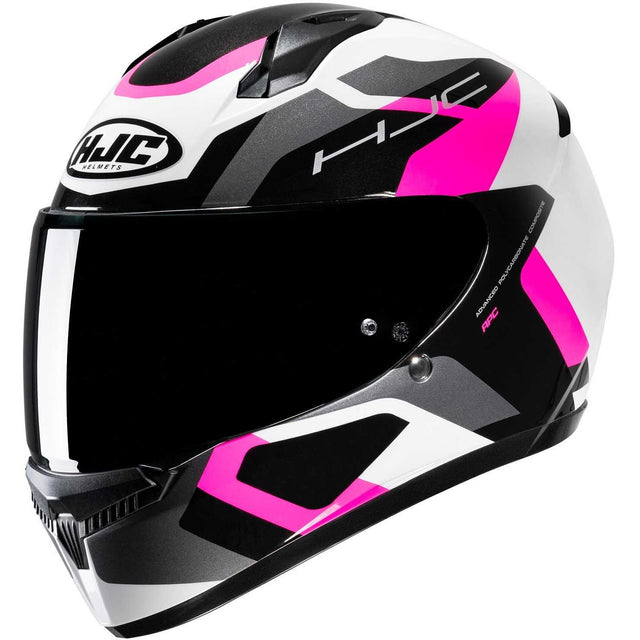 C10 Hjc Tins Mc8 Bianco Grigio Fucsia Casco Integrale - 1