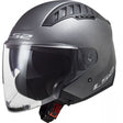 Of600 Ls2 Copter Monocolore Casco Jet Areato Matt Titanium - 1