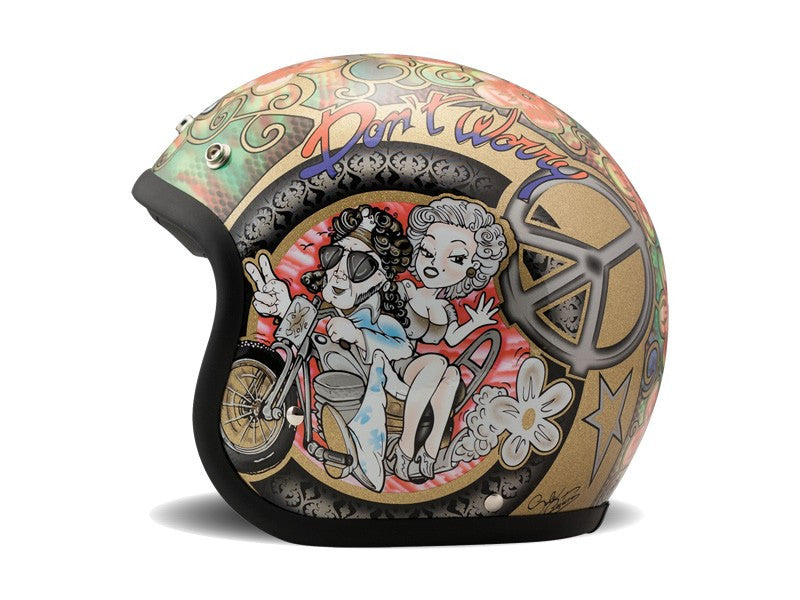 Casco Jet Vintage Woodstock Grafica Dmd - 2