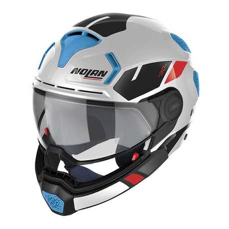 Casco N30-4 Tp Blazer Metal White Crossover  con Visiera a Occhiale Nolan - 1