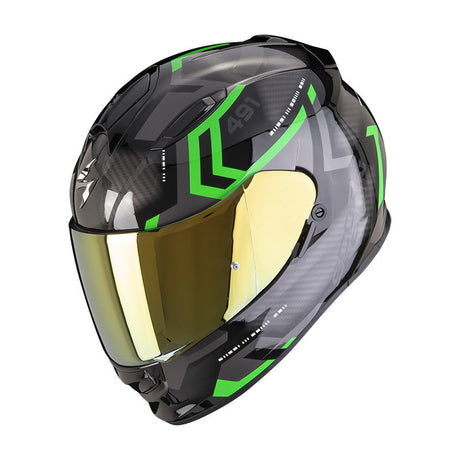 Casco Integrale Exo-491 Spin Nero-verde Scorpion - 1