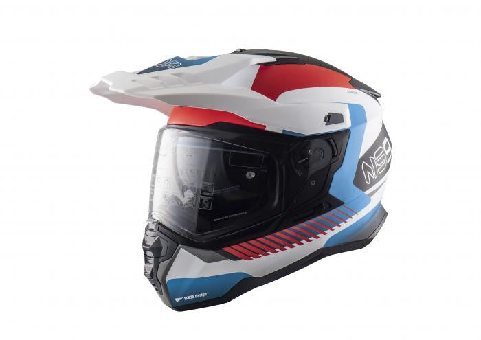 Ns-9 Dual Sport Bianco Rosso Blu Integrale Nos - 1