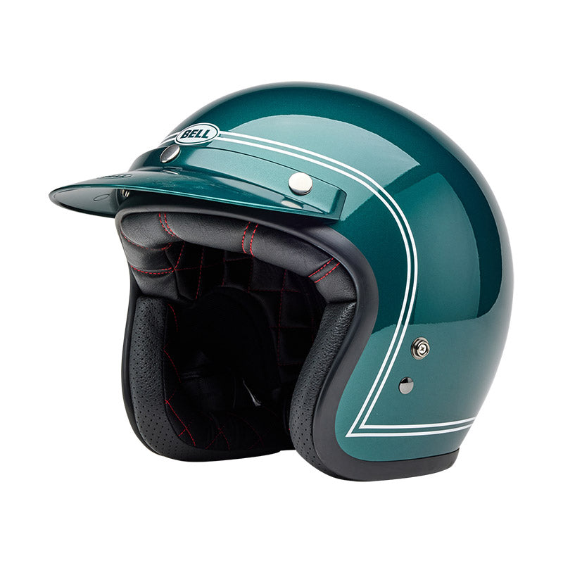 Casco Jet Custom 500 Steve Mcqueen Riverside Metal Green Bell