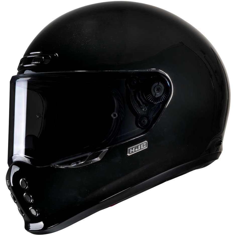 V10 Black Casco Integrale Vintage In Fibra Hjc