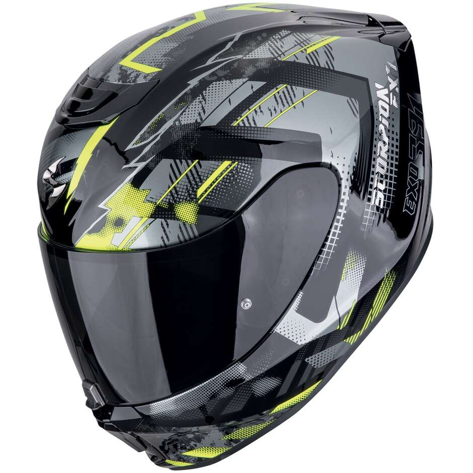 Exo-391 Clutter Nero-giallo Neon Casco Integrale Scorpion