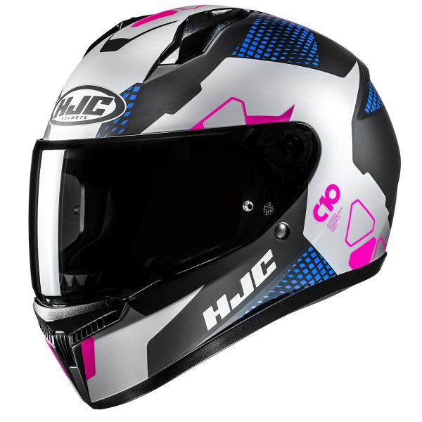 C10 Aspa Mc28sf Casco Integrale Nero/grigio/blu/fucsia Hjc