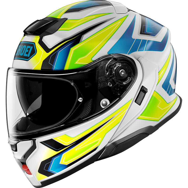 Neotec 3 Anthem Tc-3 Bianco-giallo-azzurro Casco Modulare In Fibra Shoei