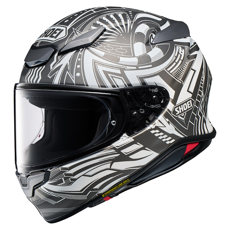 Nxr2 Beaut Tc-6 Grigio Opaco-bianco Casco Integrale Shoei